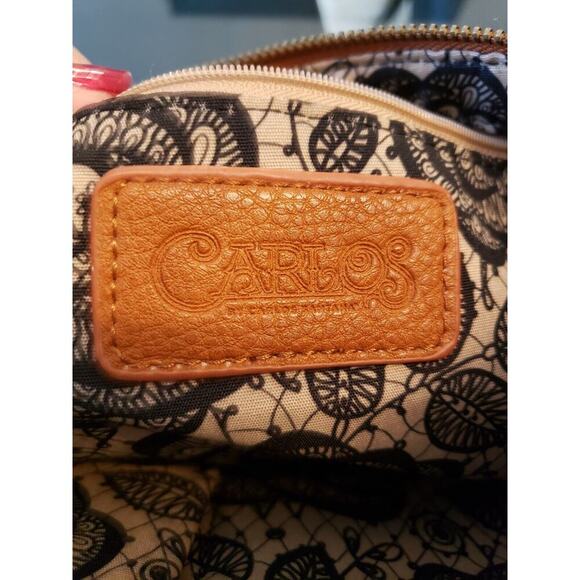 Carlos Santana Crossbody Womens Brown Polyurethane Lined Fringe Shoulder Strap - Picture 7 of 9